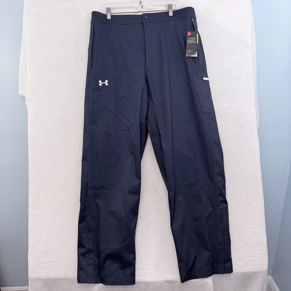 Under Armour Storm Pants Mens XL 36x31 Blue Water Repellent Golf Coldgear